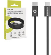 Mobile Origin 60W UltraSlim USB-C to USB-C Cable 1m CB11 Black - Data Cable