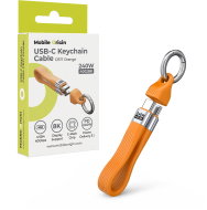 Mobile Origin 240W 40Gbps 8K USB-C Keychain Cable CB17 Orange - Data Cable