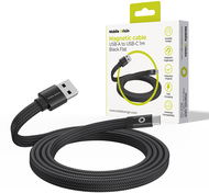 Mobile Origin Magnetic Flat Patented Original Cable USB-A to USB-C 1m, Black - Datový kabel