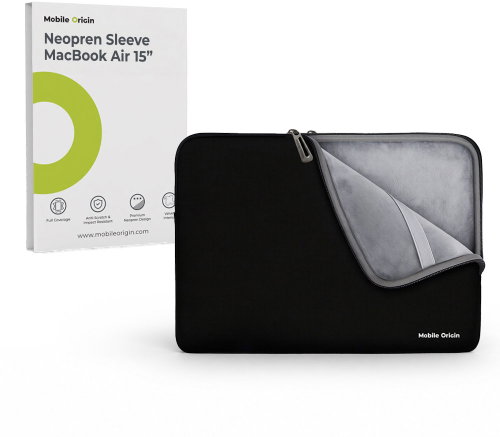 Mobile Origin neoprene sleeve MacBook Air 15" black - Laptop Case - Main image