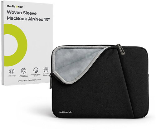 Mobile Origin Woven Sleeve MacBook Air/Pro 13" Black - Laptop Case - Main image