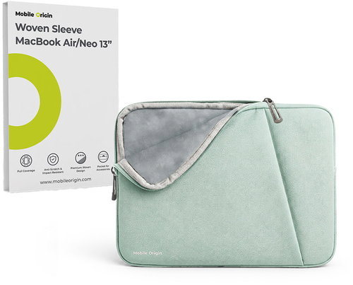 Mobile Origin Woven Sleeve MacBook Air/Neo 13" pastel green - Laptop Case - Main image