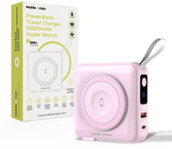 Mobile Origin Powerbank & Travel Charger Lightning/USB-C Cable MagSafe/AW/iPhone Compatible Pink - Powerbanka