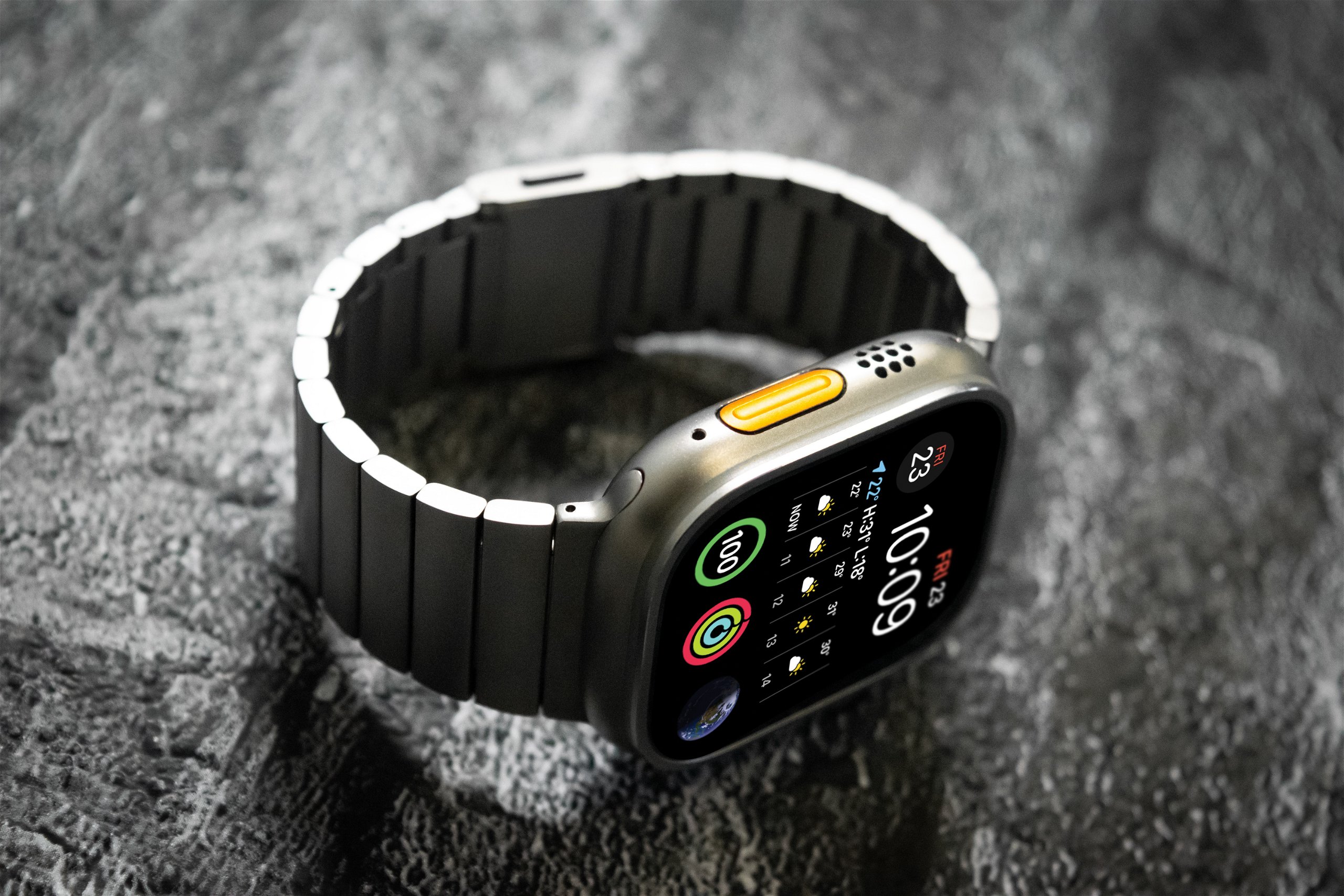 Mobile Origin Watch Titanium Band Silver Apple Watch 49mm/45mm 