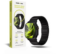 Mobile Origin Titanium Band Modena Apple Watch Ultra 49mm Black - Watch Strap