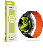 Mobile Origin Easy Strap Magnetic 20mm Quick Release Black Orange - Watch Strap
