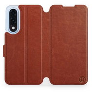 Mobiwear flip book for OnePlus Nord 5 - Brown - Phone Case
