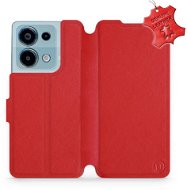 Kožené Mobiwear flip pro Xiaomi Redmi Note 13 Pro 4G / Poco M6 Pro 4G - Červené - L_RDS - Phone Case