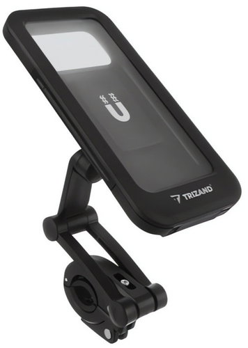 Trizand 27618 Waterproof 360° Bicycle Phone Holder, Black - Bike Holder - Main image