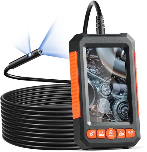 VEVOR Endoscopic Camera with Lights, Dual Lens Borescope, 16.4ft Cable, 4.3" Screen - Inspection Camera - Main image