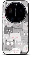 Mobiwear Lesklé pouzdro Glossy pro Xiaomi 17 Ultra - G045G kočičky - Phone Cover