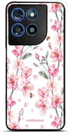 Mobiwear Lesklé pouzdro Glossy pro Motorola Moto G57 Power - G033G růžové květy - Phone Cover