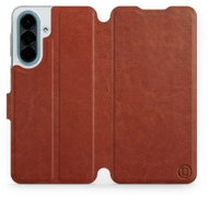 Mobiwear Flip pouzdro pro Samsung Galaxy A27 - hnědé - Phone Case