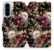 Mobiwear Flip pouzdro pro Samsung Galaxy A27 - V169S zlatavé kvítky - Phone Case