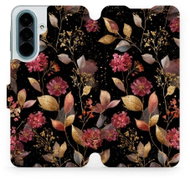 Mobiwear Flip pouzdro pro Samsung Galaxy A27 - V171S zlatavé lístky - Phone Case