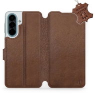 Mobiwear Kožené flip pouzdro pro Samsung Galaxy A27 - hnědé - Phone Case