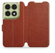 Mobiwear Flip pouzdro pro Motorola Edge 70 Pro - hnědé - Phone Case