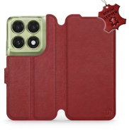 Mobiwear Kožené flip pouzdro pro Motorola Edge 70 Pro - červené - Phone Case