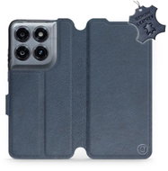 Mobiwear Kožené flip pouzdro pro Motorola Moto G47 - modré - Phone Case