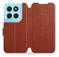 Mobiwear Flip pouzdro pro Motorola Moto G87 - hnědé - Phone Case