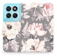 Mobiwear Flip pouzdro pro Motorola Moto G87 - MX06S květy - Phone Case