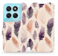 Mobiwear Flip pouzdro pro Motorola Moto G87 - VB08S akvarelová pírka - Phone Case
