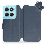 Mobiwear Kožené flip pouzdro pro Motorola Moto G87 - modré - Phone Case