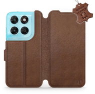 Mobiwear Kožené flip pouzdro pro Motorola Moto G87 - hnědé - Phone Case