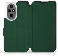 Mobiwear Soft Touch flip book for Honor 200 - Green & Black - Phone Case