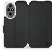 Mobiwear Soft Touch flip book for Honor 200 - Black - Phone Case