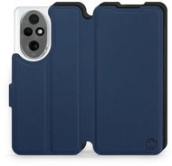 Mobiwear Soft Touch flip book for Honor 200 - Blue & Black - Phone Case