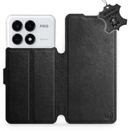 Leather Mobiwear flip book for Xiaomi Poco F6 Pro - Black - L_BLS - Phone Case