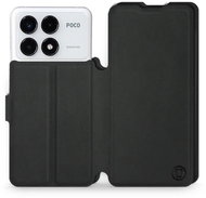Mobiwear Soft Touch flip book for Xiaomi Poco F6 Pro - Black - Phone Case