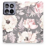 Mobiwear flip book for Motorola Edge 60 Fusion - Flowers - Phone Case