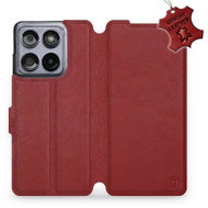 Mobiwear leather flip book for Motorola Edge 60 Fusion - Dark Red - Phone Case