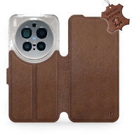 Mobiwear Leather Flip Case for Vivo X300 Pro brown - Phone Case
