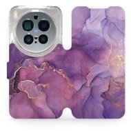Mobiwear Flip case for Vivo X300 Pro purple marble - Phone Case