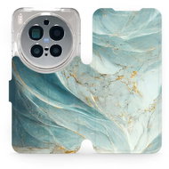 Mobiwear Flip case for Vivo X300 Pro greenish marble - Phone Case