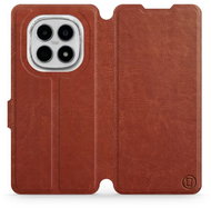 Mobiwear Flip case for Xiaomi Redmi Note 15 4G brown and grey - Phone Case