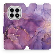 Mobiwear Flip case for Xiaomi Redmi Note 15 4G purple marble - Phone Case