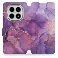 Mobiwear Flip case for Xiaomi Redmi Note 15 5G purple marble - Phone Case