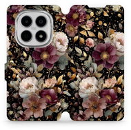 Mobiwear Flip case for Xiaomi Redmi Note 15 5G golden flowers - Phone Case