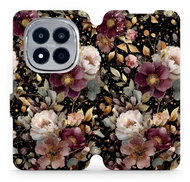 Mobiwear Flip case for Xiaomi Redmi Note 15 Pro 5G golden flowers - Phone Case