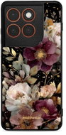 Mobiwear Glossy Glossy case for Motorola Edge 70 golden flowers - Phone Cover
