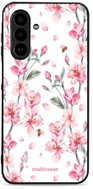 Mobiwear Glossy glossy case for Samsung Galaxy A17 / A17 5G pink flowers - Phone Cover