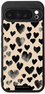 Mobiwear Glossy glossy case for Google Pixel 9 Pro XL black hearts - Phone Cover
