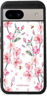 Mobiwear Glossy glossy case for Google Pixel 8A pink flowers - Phone Cover