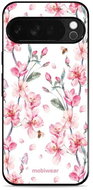 Mobiwear Glossy glossy case for Google Pixel 10 Pro XL pink flowers - Phone Cover