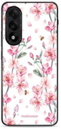 Mobiwear Glossy Glossy case for OnePlus Nord 5 pink flowers - Phone Cover