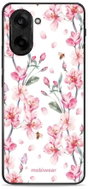 Mobiwear Glossy Glossy case for OnePlus Nord CE5 pink flowers - Phone Cover
